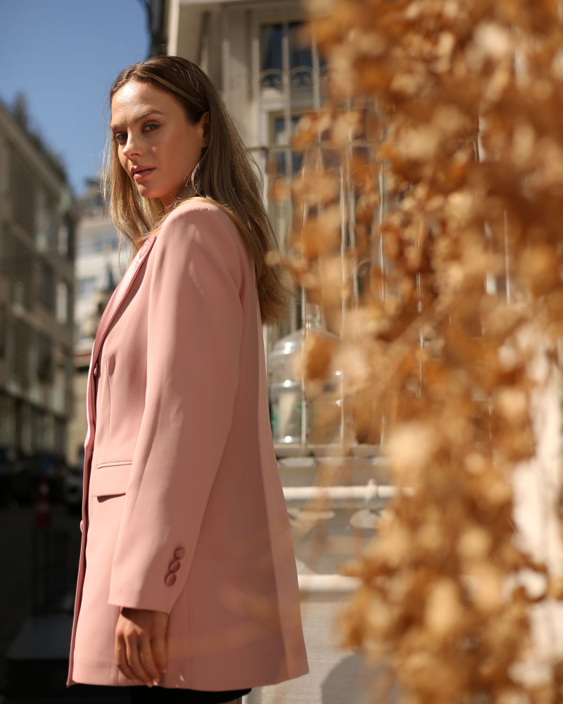 Anna Black Pembe Blazer Ceket Anna Black Pembe Blazer Ceket