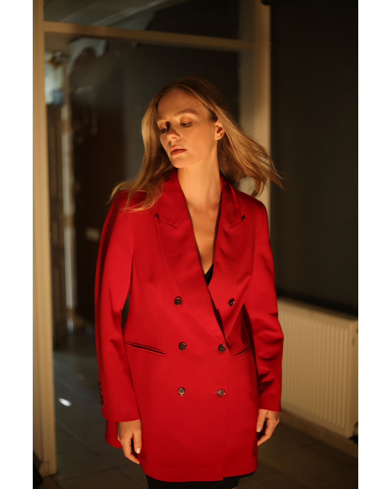Anna Black Kırmızı Blazer Ceket Anna Black Kırmızı Blazer Ceket